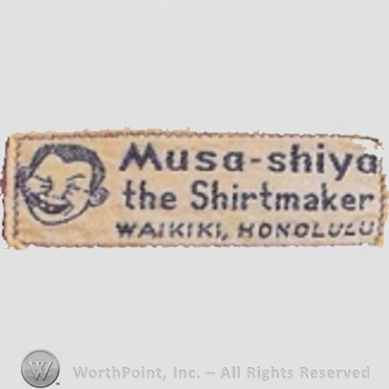 Clothing label : Musa-Shiya the Shirtmaker.