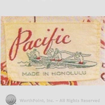 Clothing label : Pacific Sportswear.