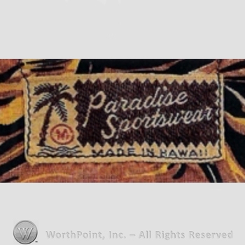 Clothing label : Paradise Sportswear.