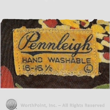 Clothing label : Pennleigh.