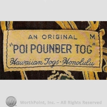 Clothing label : Poi Pounder Tog.