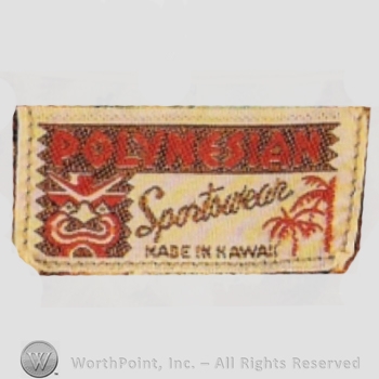 Clothing label : Polynesian Sportswear.