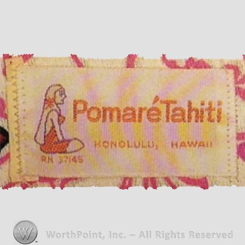 Clothing label : Pomara Tahiti.