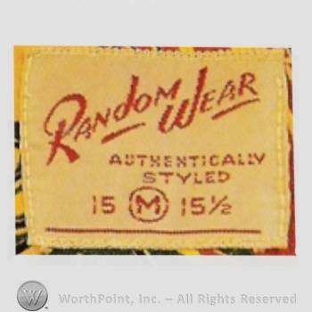Clothing label : Random Wear.