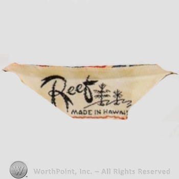 Clothing label : Reef Sportswear.