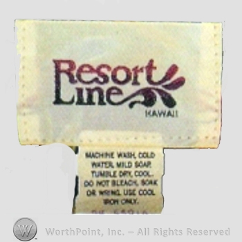 Clothing label : Resort Line.