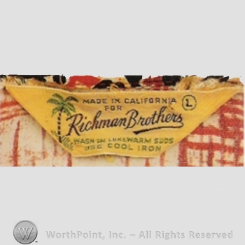 Clothing label : Richman Brothers