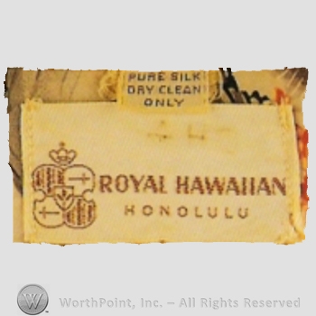 Clothing label : Royal Hawaiian.