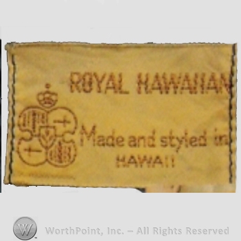 Clothing label : Royal Hawaiian.