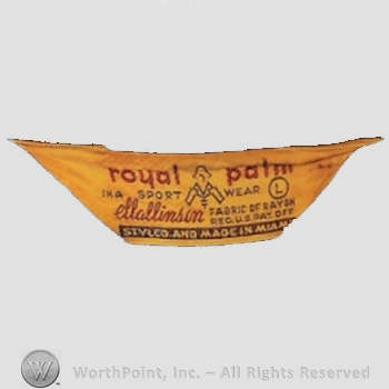 Clothing label : Royal Palm.