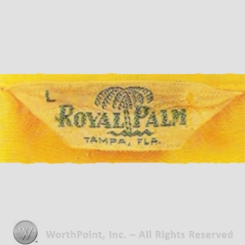 Clothing label : Royal Palm.