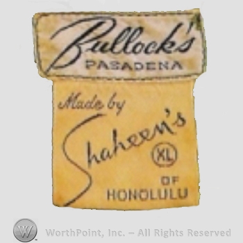 Clothing label : Shaheen's.
