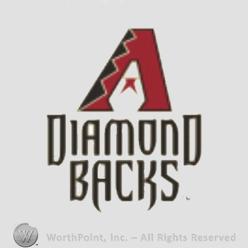 Arizona Diamondbacks sport logo: red, black and sand A above Diamond Backs in black with a sand outline.