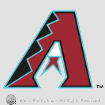 Arizona Diamondbacks sport logo: red, black and turquoise A.