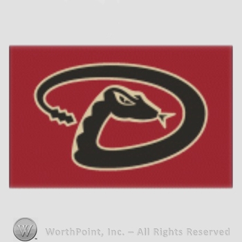 Arizona Diamondbacks sport logo: snake forming a D on red background.