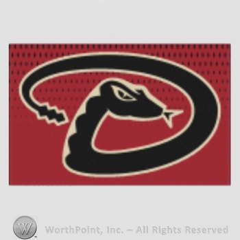 Arizona Diamondbacks sport logo: snake forming a D on red background.