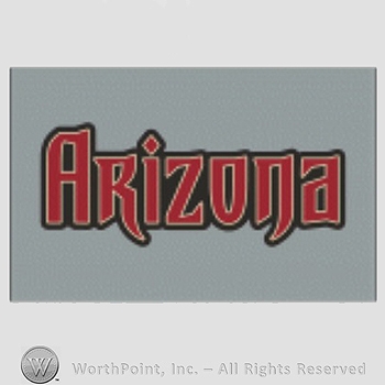 Arizona Diamondbacks sport logo: Arizona written on a grey background.