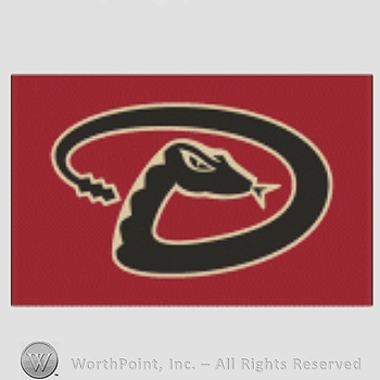 Arizona Diamondbacks sport logo: snake forming a D on red background.