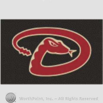 Arizona Diamondbacks sport logo: snake forming a D on black background.