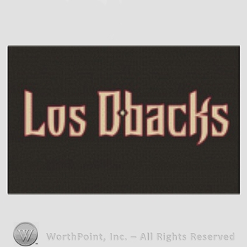 Arizona Diamondbacks sport logo: Los Dbacks on a black background.