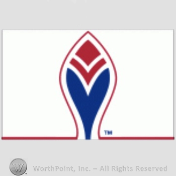 Atlanta Braves sport logo: feather in blue, red and white on a white background.