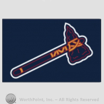 Atlanta Braves sport logo: tomahawk on a dark background.