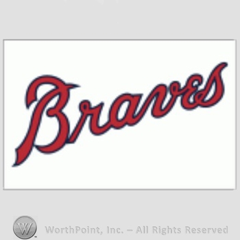 Atlanta Braves sport logo: Braves on white background.
