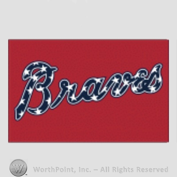 Atlanta Braves sport logo: Braves on red background.