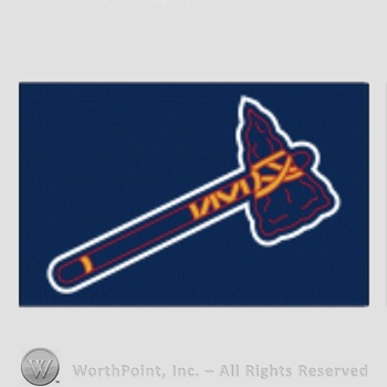 Atlanta Braves sport logo: tomahawk on a dark background.