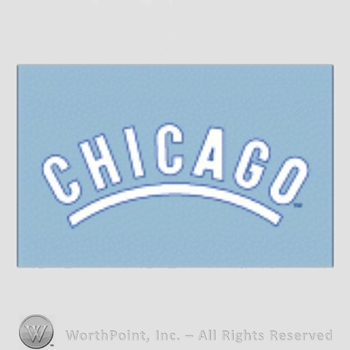 Chicago Cubs sport logo: Chicago on a blue background.