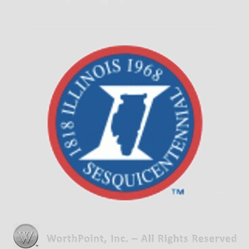 Chicago Cubs sport logo: state of Illinois Sesquicentennial.