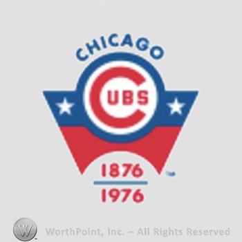 Chicago Cubs sport logo: Chicago above UBS inside a C; 1876/1976.