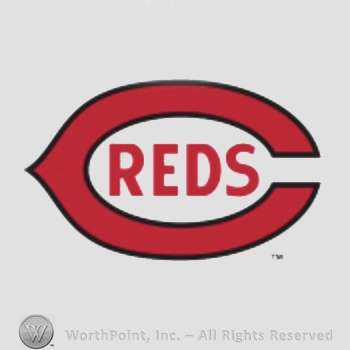 Cincinnati Reds sport logo: REDS inside C.