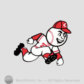 Cincinnati Reds sport logo: reds palyer running with a baseball head.
