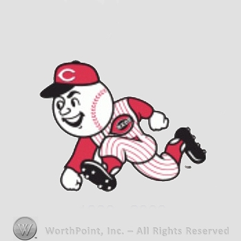 Cincinnati Reds sport logo: reds palyer running with a baseball head.