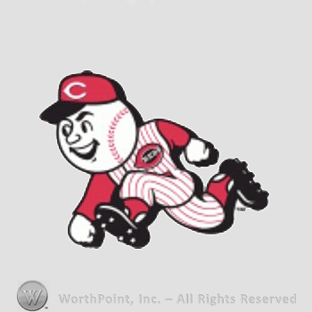 Cincinnati Reds sport logo: reds palyer running with a baseball head.