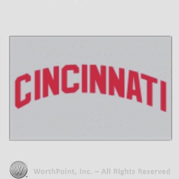 Cincinnati Reds sport logo: CINCINNATI on a grey background.