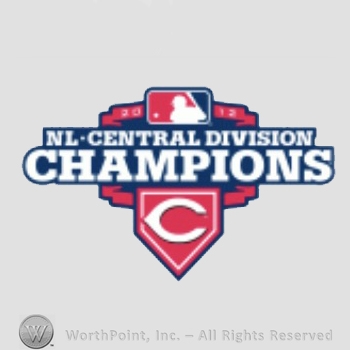 Cincinnati Reds sport logo: 2012 NL Central Division Champions.