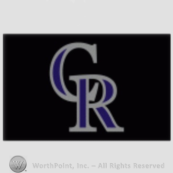 Colorado Rockies sport logo: interlocked CR on a black background.