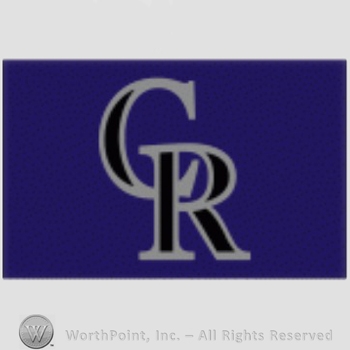 Colorado Rockies sport logo: interlocked CR on a purple background.