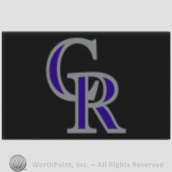 Colorado Rockies sport logo: interlocked CR on a black background.