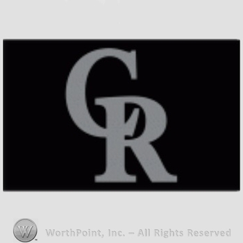 Colorado Rockies sport logo: interlocked CR on a black background.