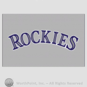 Colorado Rockies sport logo: Rockies on a grey background.