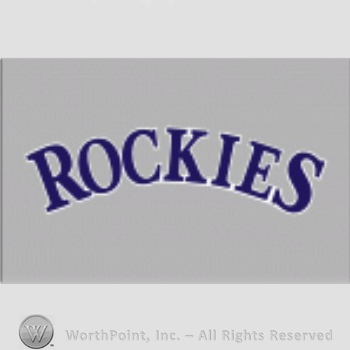 Colorado Rockies sport logo: Rockies on a grey background.