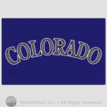 Colorado Rockies sport logo: Colorado on a navy blue background.