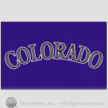 Colorado Rockies sport logo: Colorado on a purple background.