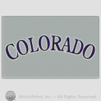 Colorado Rockies sport logo: Colorado on a grey background.