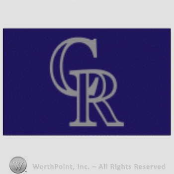 Colorado Rockies sport logo: interlocked CR on a purple background.