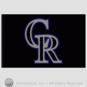 Colorado Rockies sport logo: interlocked CR on a black background.