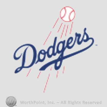 Los Angeles Dodgers sport logo: baseball above Dodgers.